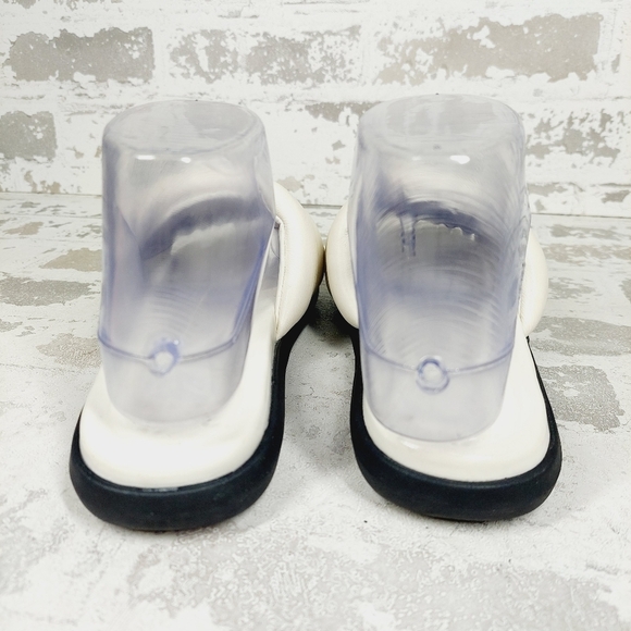 New Marc Fisher Yessy White Leather Slide Sandals F966 - Picture 9 of 12